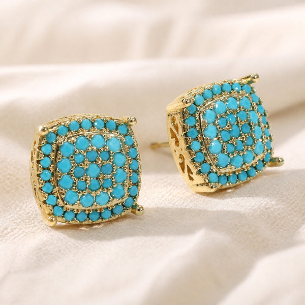 Boucles d'oreilles Turquoise Distinguées