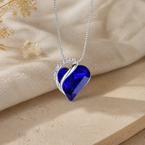 Collier Cœur Éternel Saphir