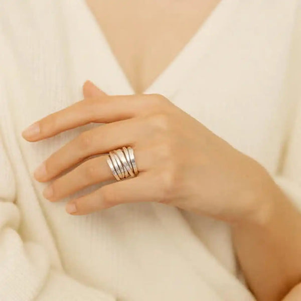 Bague en argent épaisse vintage