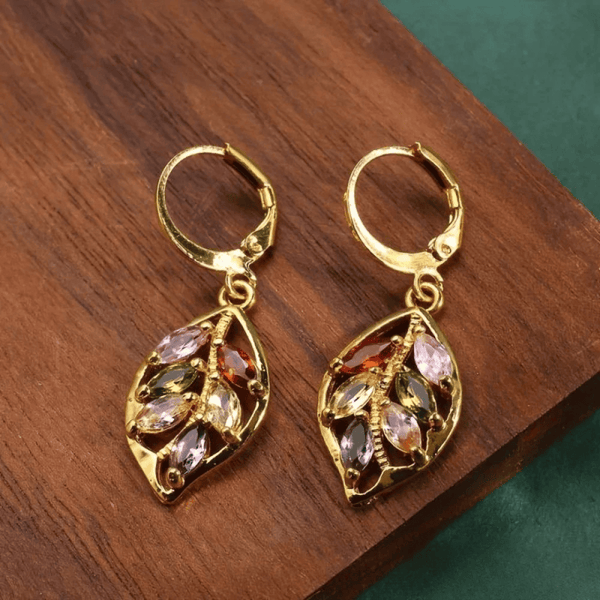 Boucles d'oreilles vintage colorées Kulta Lehti