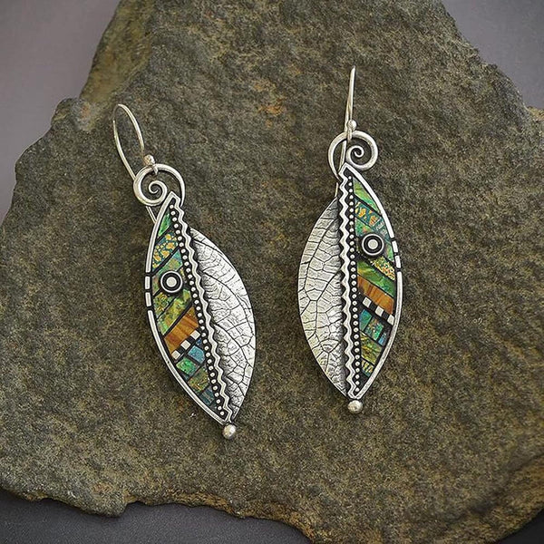 Boucles d'oreilles en mosaïque bohème