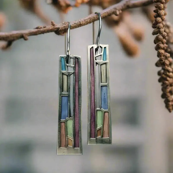 Boucles d'oreilles vintage Mozaic Hopea