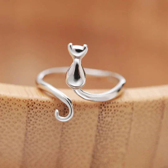 Boyle™ | Bague chat vintage ouverte