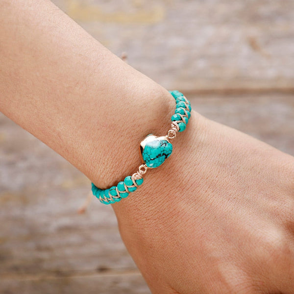 Bracelet en turquoise naturelle