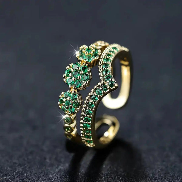 Bague en Émeraude Scintillante