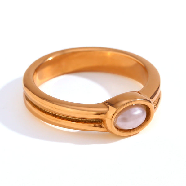 Bague Lunara en perles | or