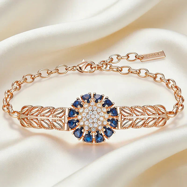 Bracelet en zirconium bleu Kristalli prestigieux