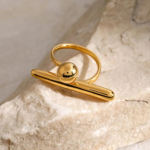 Bague Ajustable Étoile Dorée Intemporelle