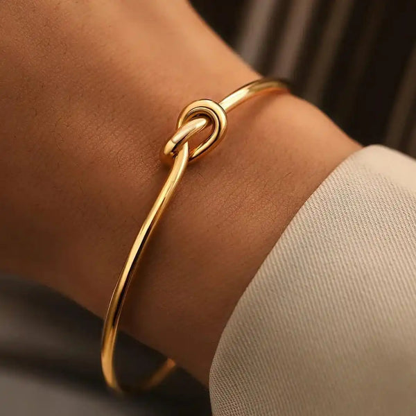 Bracelet ajustable en nœud doré
