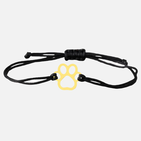 Bracelet ajustable à cordon Tassu – design noir et rouge