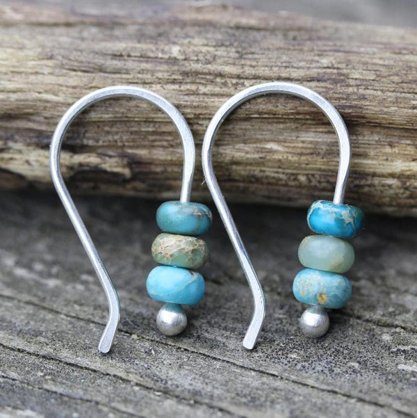 Boucles d'oreilles rétro turquoise