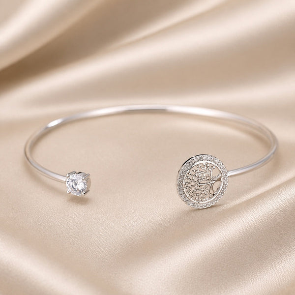 Bracelet en bois en or blanc Life