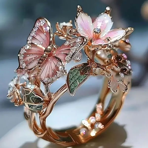 Croia™ | Bague papillon avec zircone