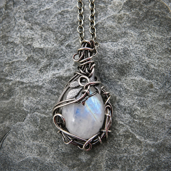 Collier en Quartz Aura Argent Antique