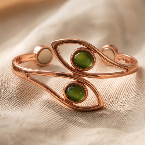 Bracelet en cuivre opale irisé