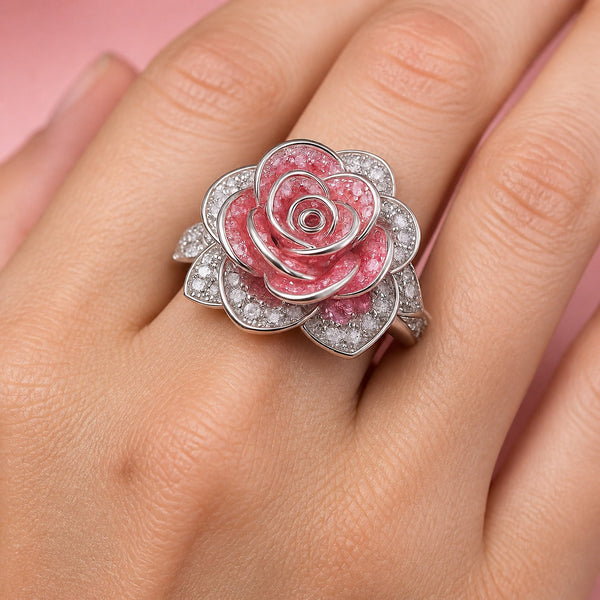 Bague Argent Majestueuse Fleurie