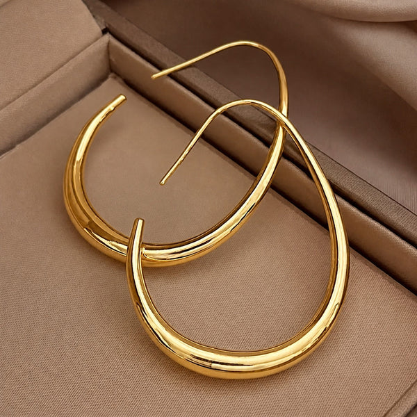 Boucles d'oreilles en anneau en or antique