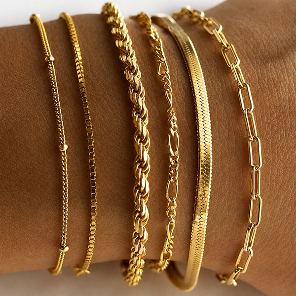 Ensemble de bracelets empilables Allure dorée