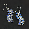 Boucles d'oreilles élégantes en pierre de lune violette