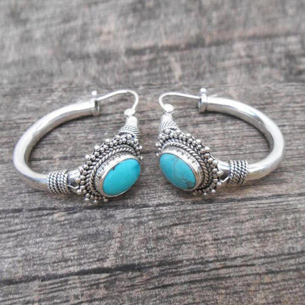 Boucles d'oreilles vintage turquoise