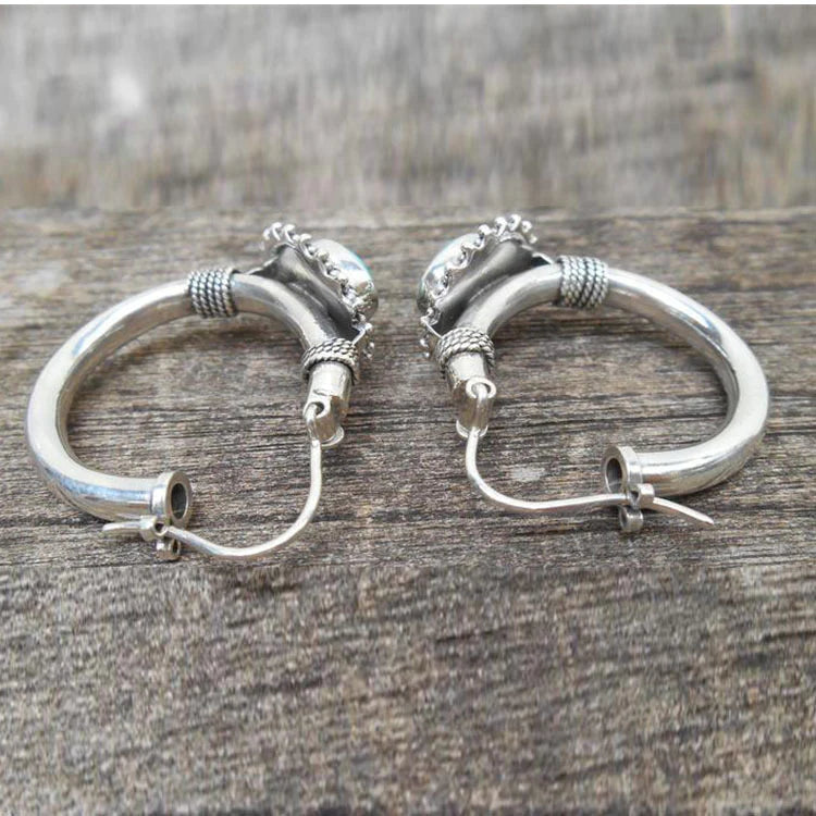 Chic™ | Boucles d'oreilles turquoise rétro
