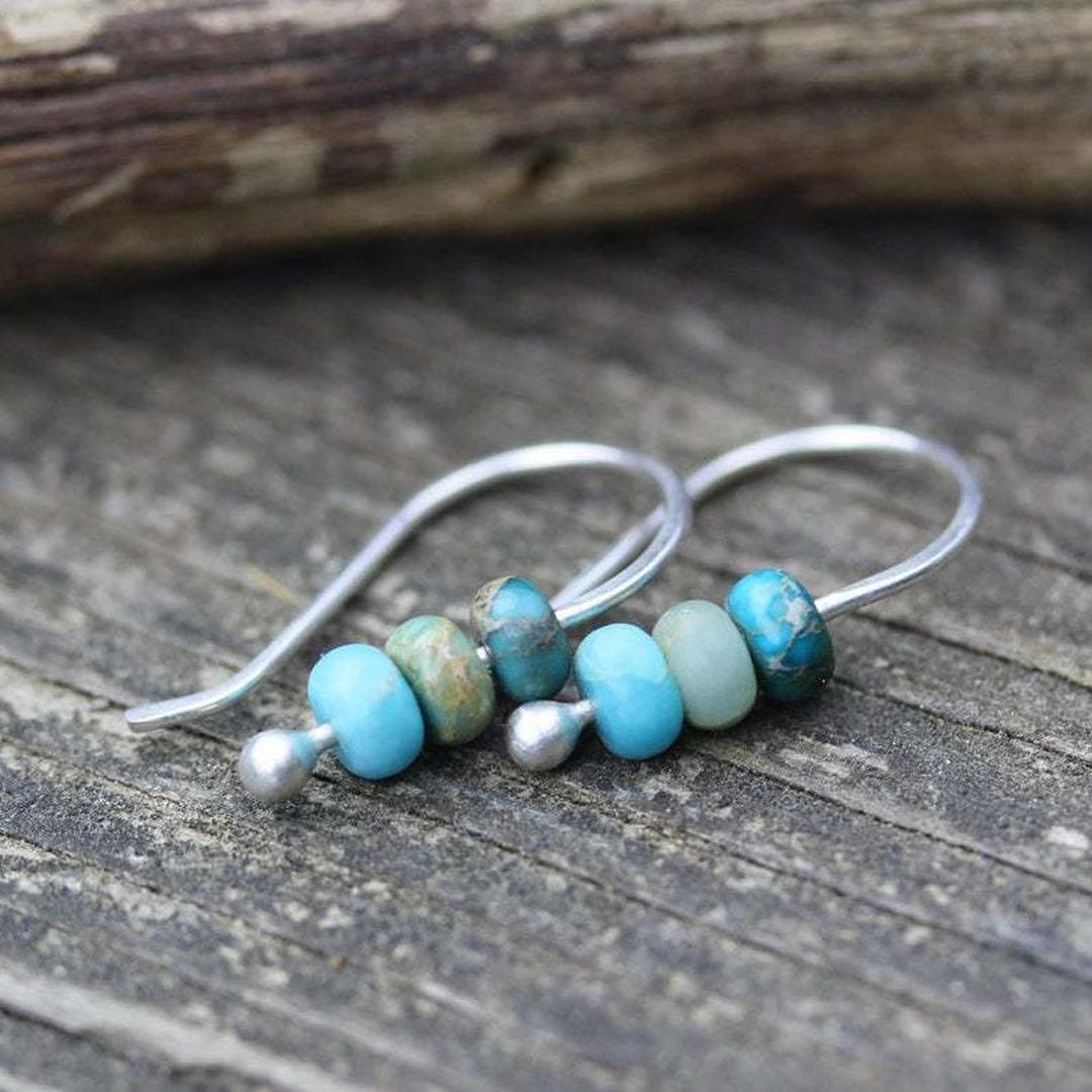 Boucles d'oreilles rétro turquoise
