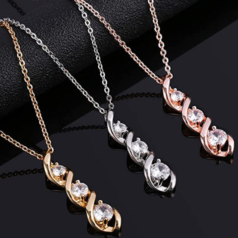 Collier en zirconium éternel en or blanc