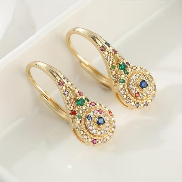 Boucles d'oreilles Élégance Étincelante Multicolores