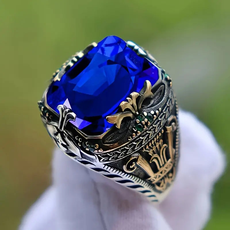 Bague Saphir Vintage en Argent