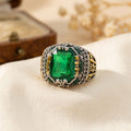 Bague Émeraude Vintage en Argent