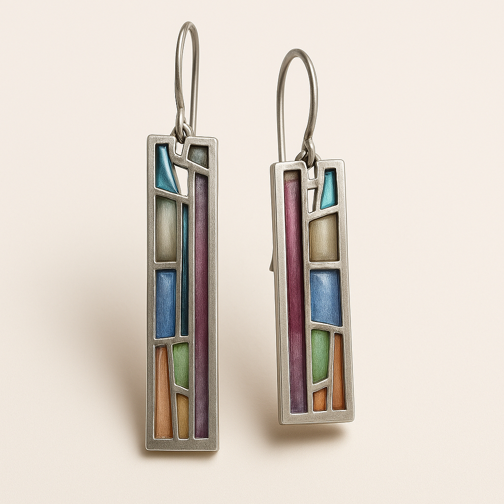 Boucles d'oreilles vintage Mozaic Hopea