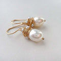 Boucles d'oreilles vintage en perles de fil doré