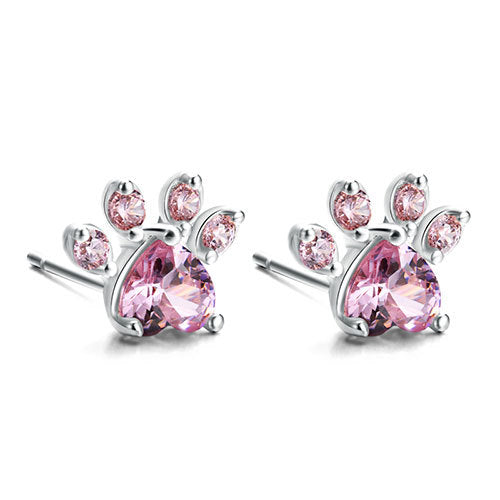 Ensemble de bijoux en or rose – 4 pièces bague en zircon, collier, boucles d'oreilles, bracelet