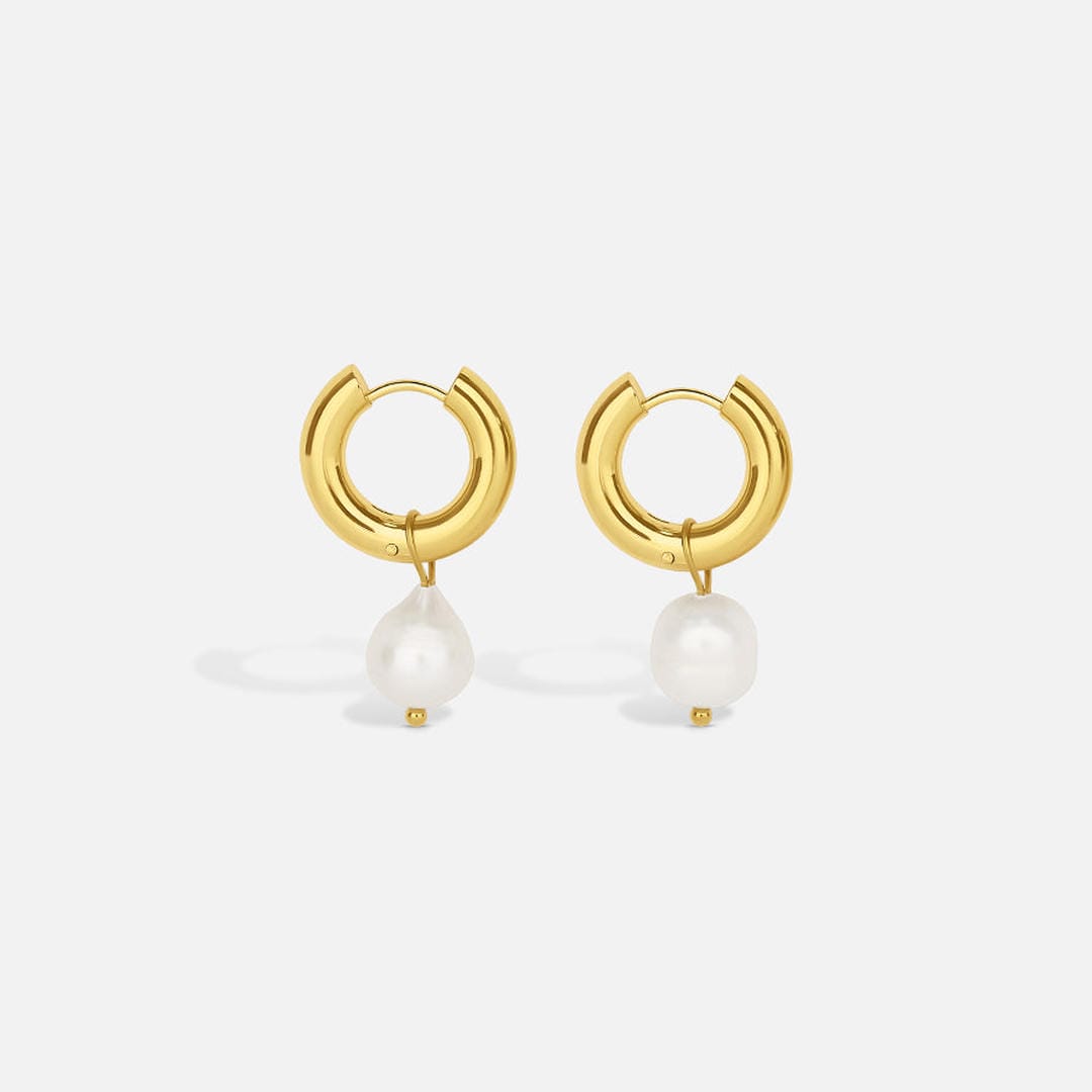 Boucles d'oreilles goutte en perles dorées intemporelles