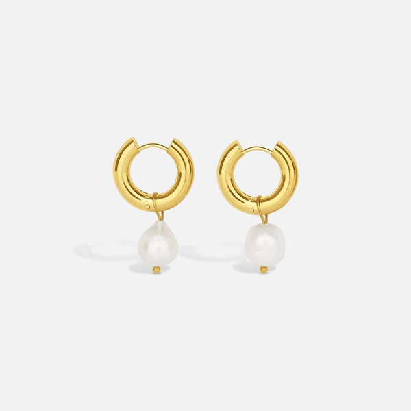 Boucles d'oreilles goutte en perles dorées intemporelles