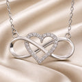 Collier Pendentif Cœur Éternel en Or Blanc