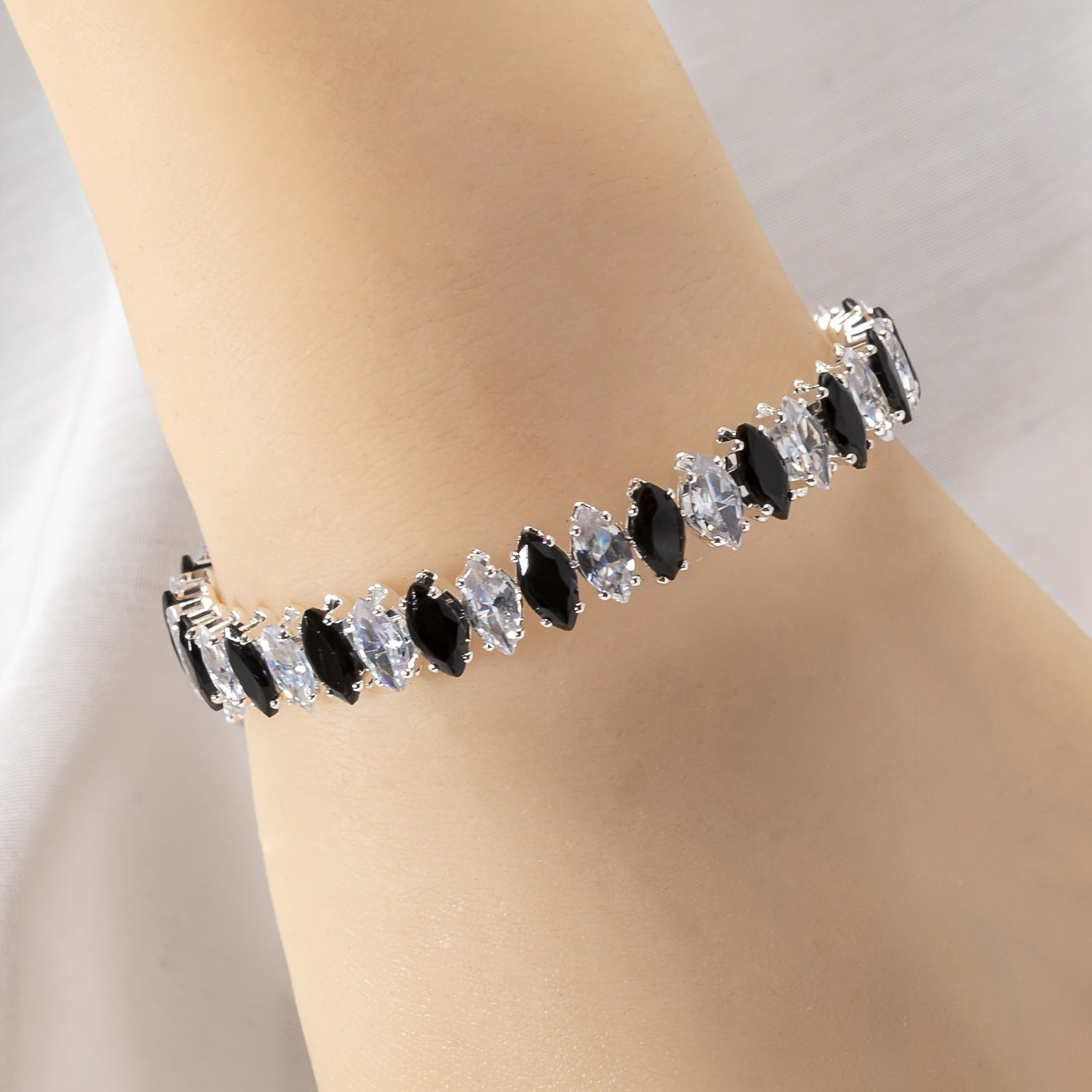 Bracelet en onyx Zirkonia Markiisi