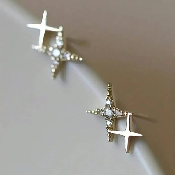 Boucles d'oreilles étoile scintillantes