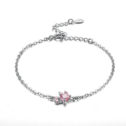 Ensemble de bijoux en or rose – 4 pièces bague en zircon, collier, boucles d'oreilles, bracelet