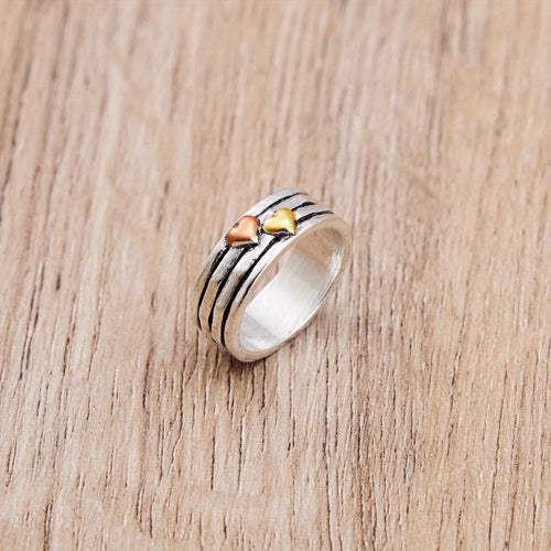 Bague de mode rétro à plusieurs couches Sydän