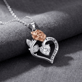 Collier Cœur Rose Éternel