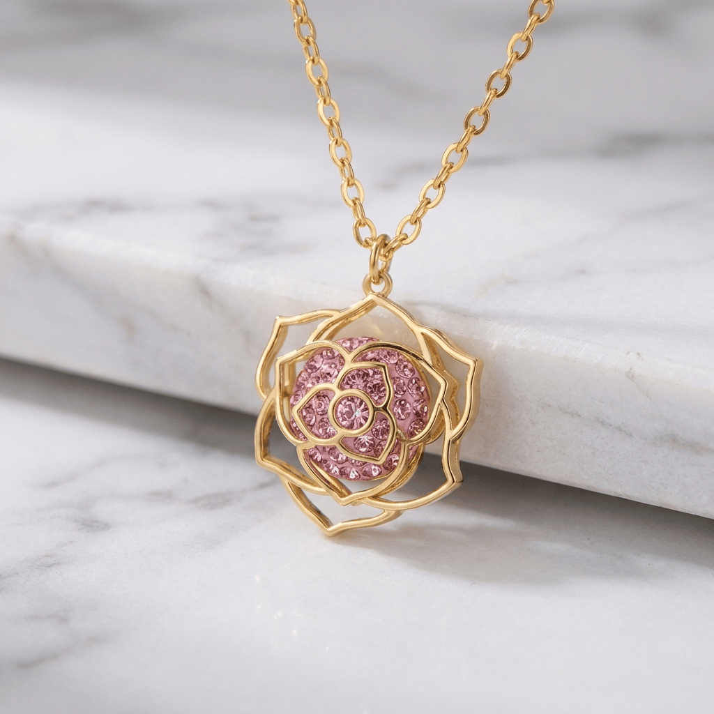 Collier Pendentif Aura Rose