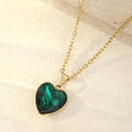 Collier pendentif Cœur Émeraude