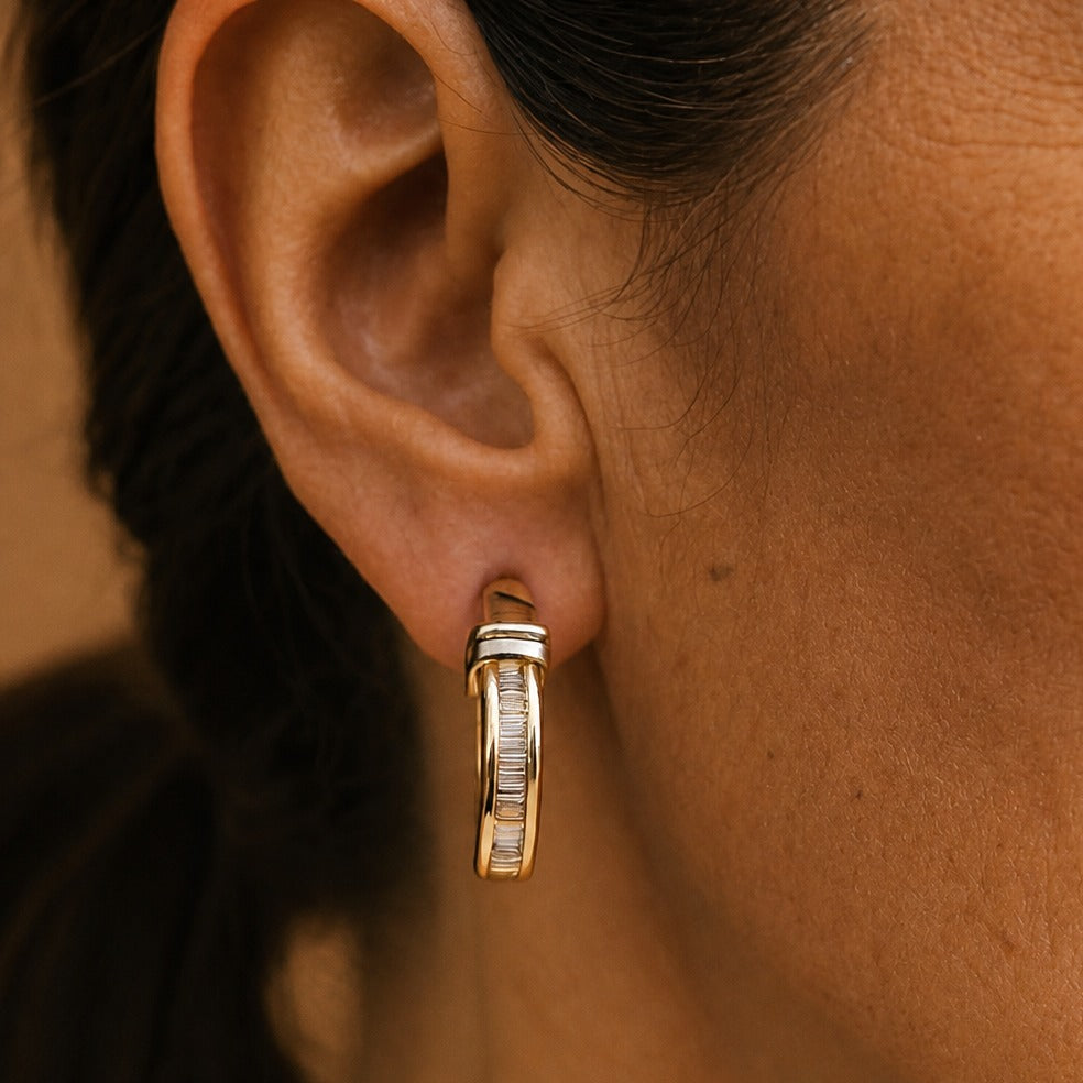 Boucles d'oreilles en or vintage Timantti