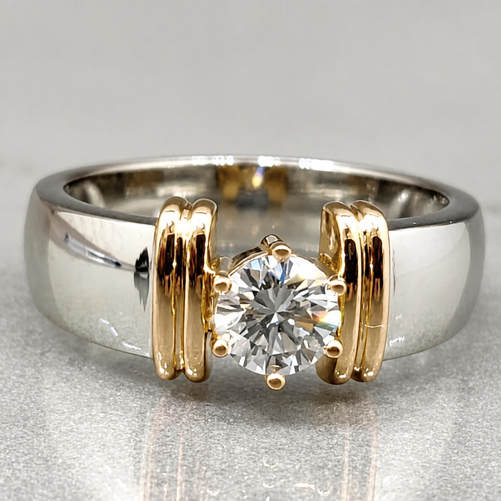 Bague en Zirconium Luxe Encastré