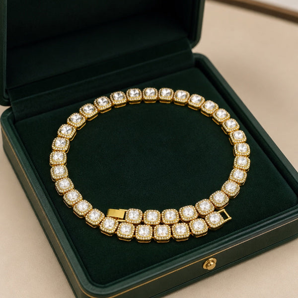 Collier Tennis Aura Dorée
