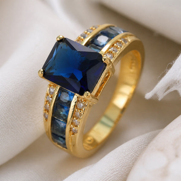 Bague Pétale en Velours Saphir