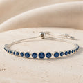 Bracelet de tennis en saphir à taille ronde