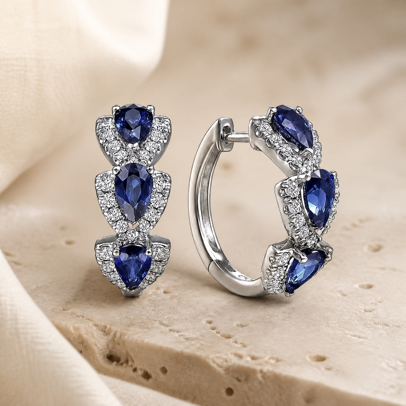 Boucles d'oreilles Royal Sapphire Crest