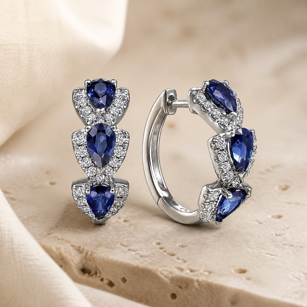 Boucles d'oreilles Royal Sapphire Crest
